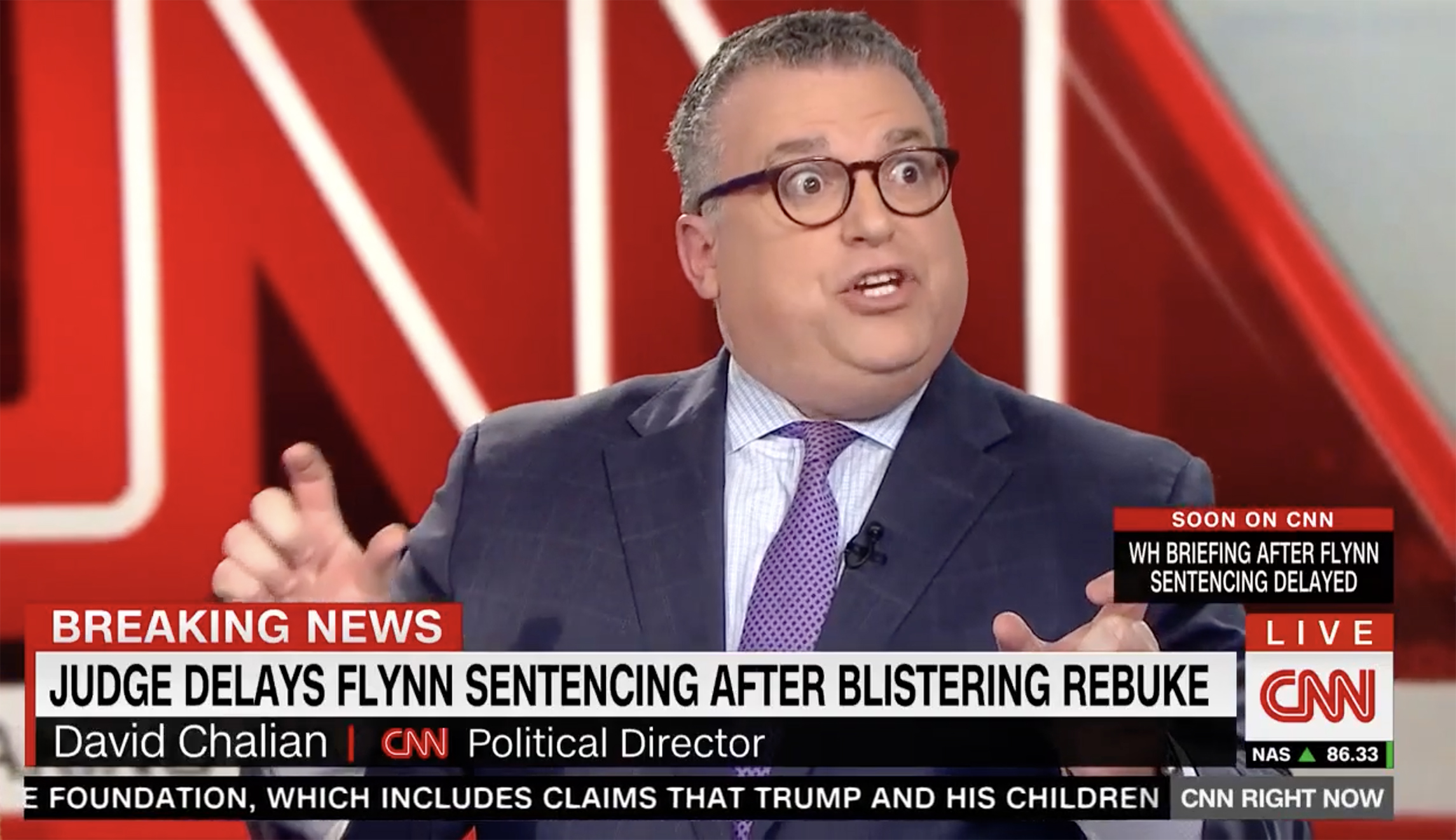CNN’s David Chalian belly flops on Michael Flynn’s delayed sentence and